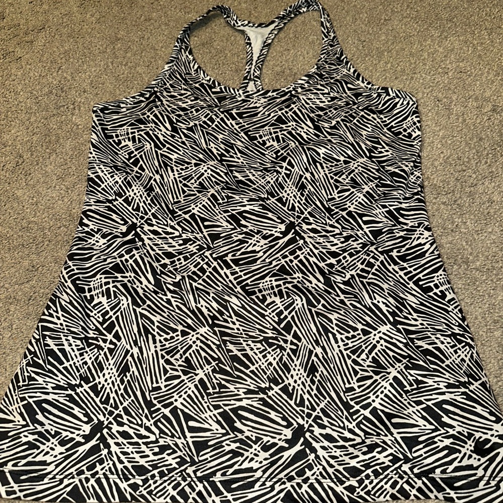 Black and White Patterned Tank Top